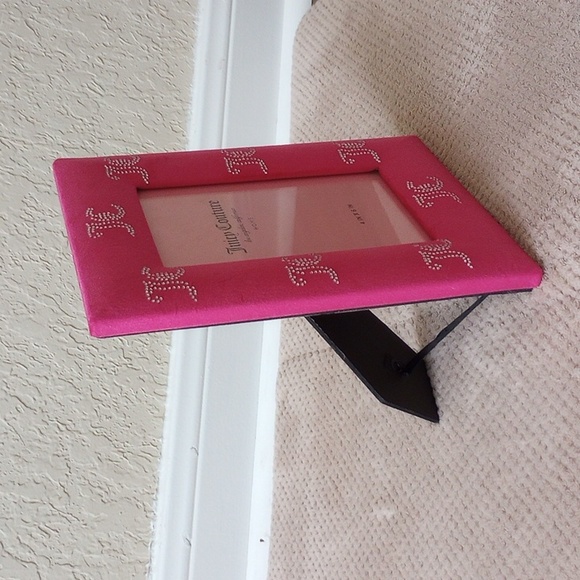 Juicy Couture Pink Picture Frame with Rhinestone Monogram Design - Picture 2 of 5